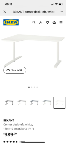 IKEA L-shape电脑桌 + 免费电脑椅