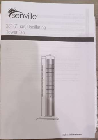 全新 28英吋(約 71厘米）摆动塔扇 $30