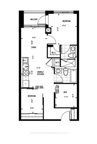 DT市中心2+1全新condo 出租，租金3500即住