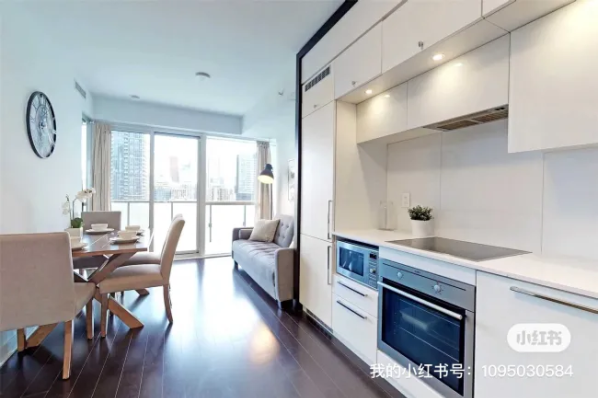 多伦多市中心1+1 condo 出租,租金2800即住