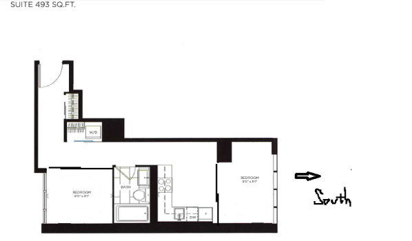 市中心Yonge/Wellesley 1+1 Condo 出租