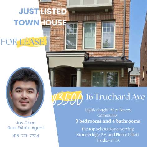 🏡 高需求的Berczy社区三室四卫无物业费联排别墅 🏡