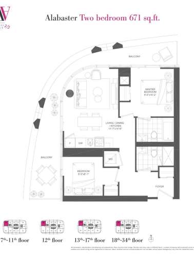 多伦多市中心2房2卫全新Artist Alley公寓出租 University and Dundas