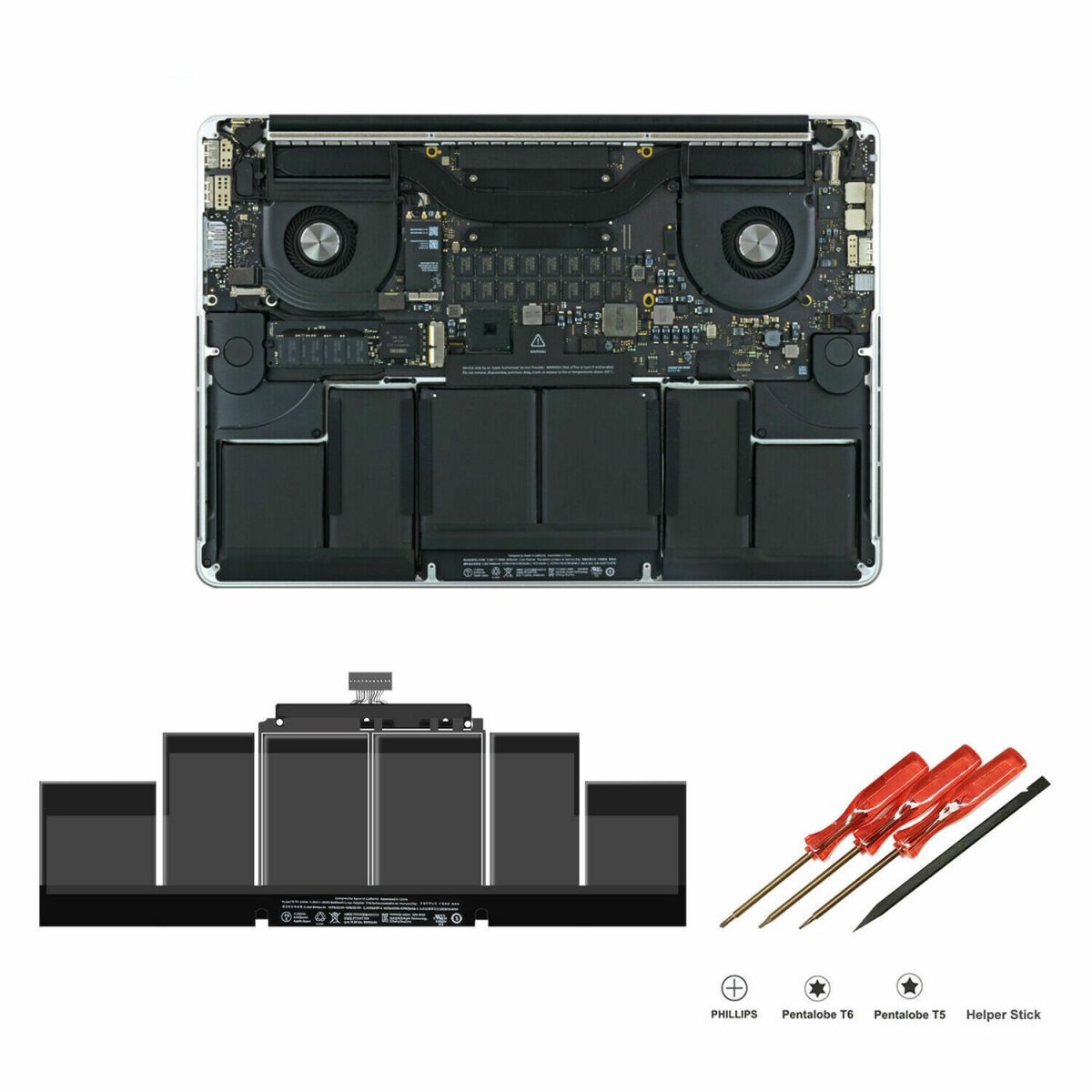 How to change battery for A1398 Mac Book Pro